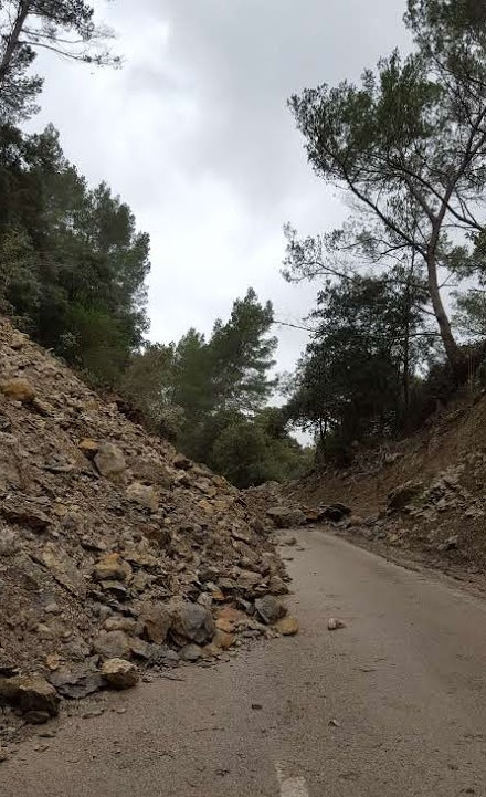 La carretera d'Alaró a Orient romandrà tancada durant setmanes