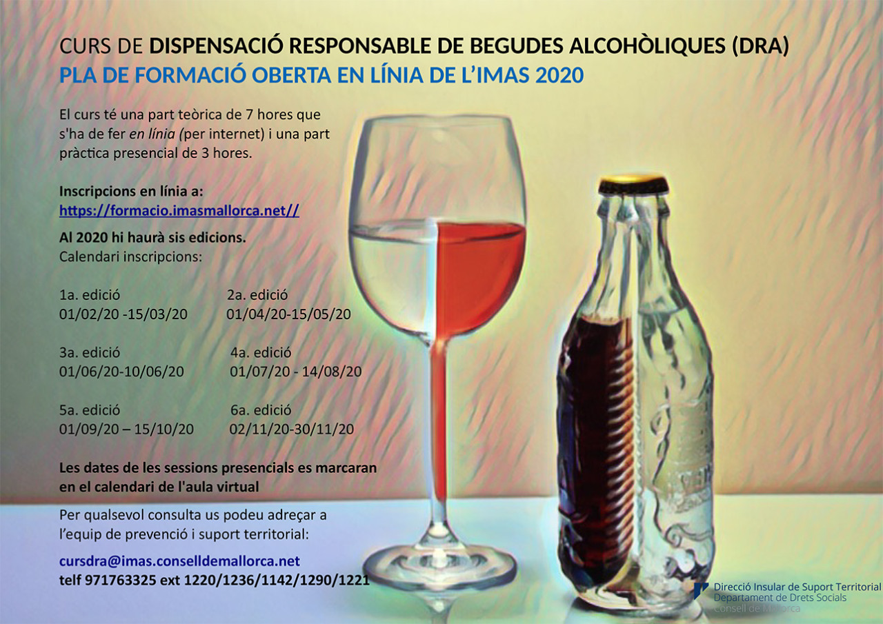 Curs de dispensació responsable de begudes alcohòliques