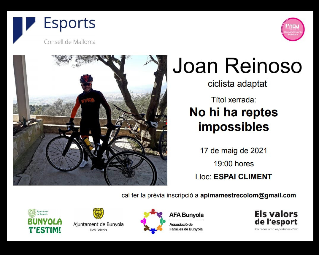 Joan Reinoso, ciclista adaptat