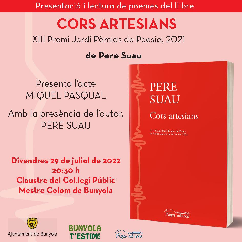 Presentació del llibre de Pere Suau: Cors artesians