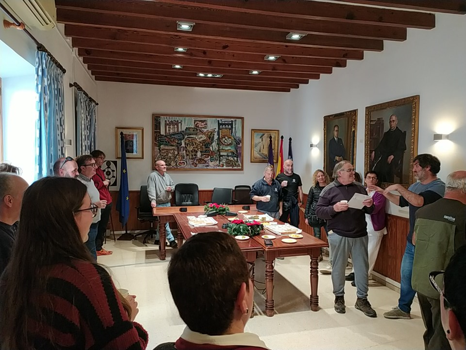 Copa de Nadal a l'Ajuntament