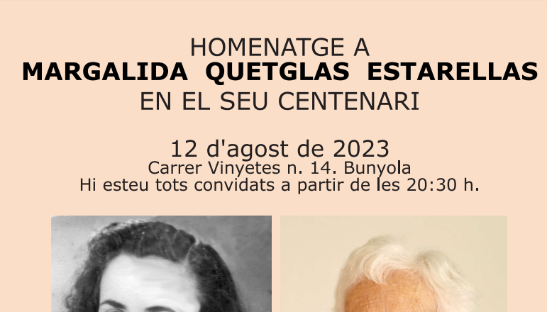 Homentatge a Margalida Quetglas Estarellas