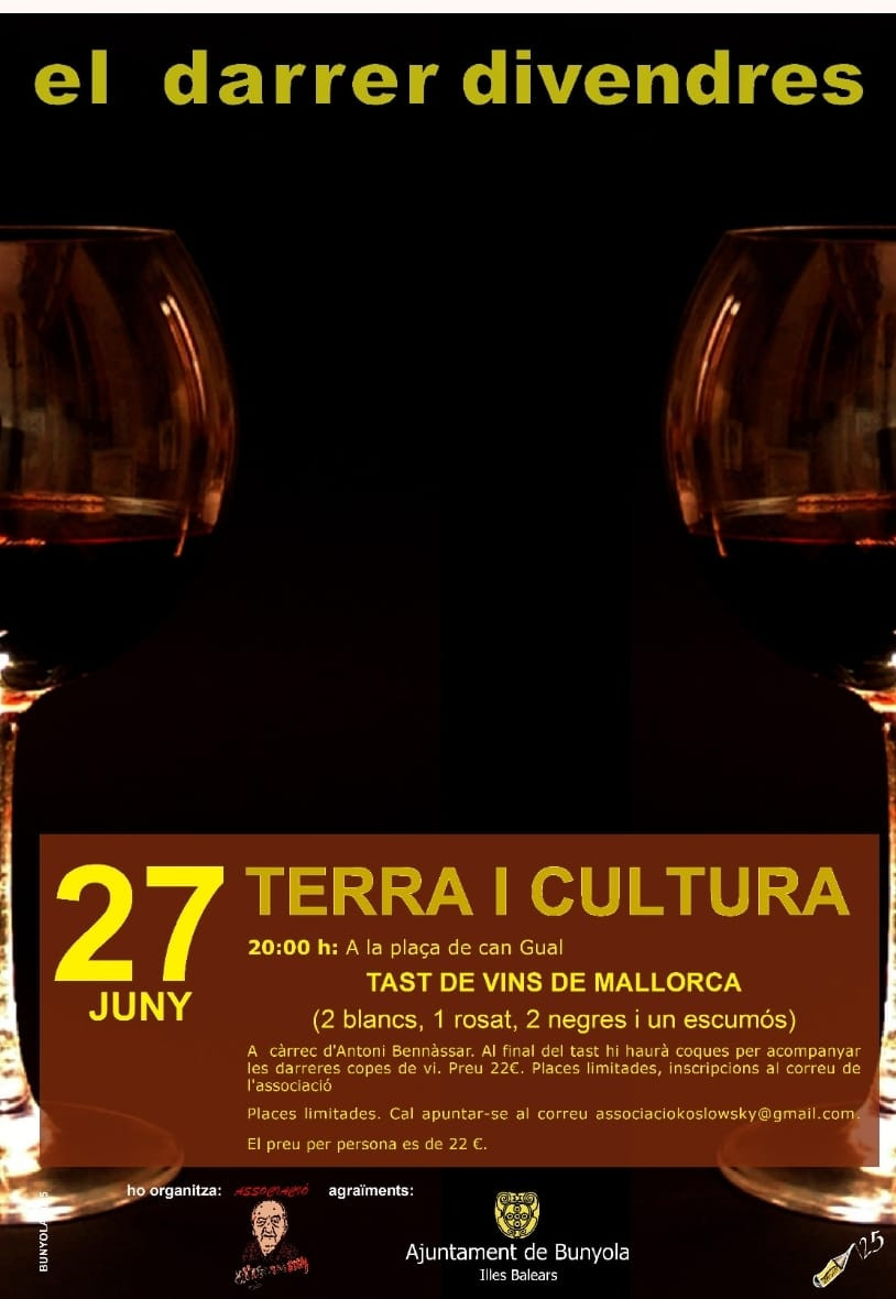 TERRA I CULTURA. TAST DE VINS BUNYOLA