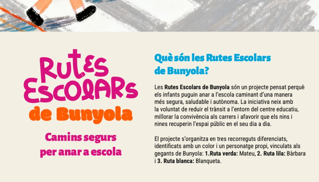 ANAM A ESCOLA CAMINANT? TORNEN LES RUTES ESCOLARS DE BUNYOLA!
