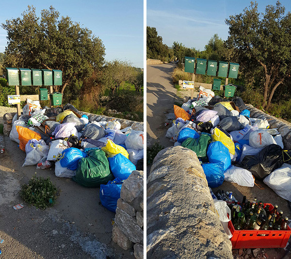 Abocament il·legal de fems al camí de sa Cantina