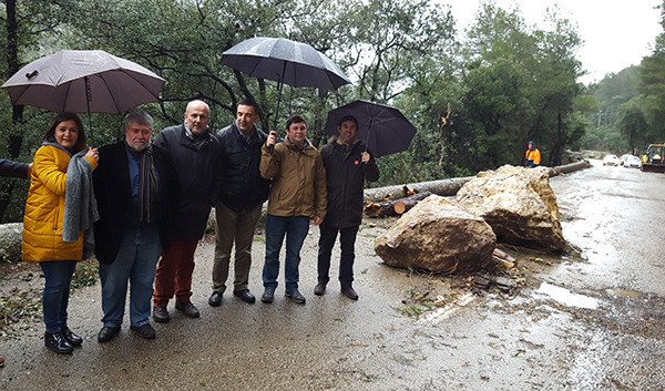 Les pluges fan mal al Coll de Sóller