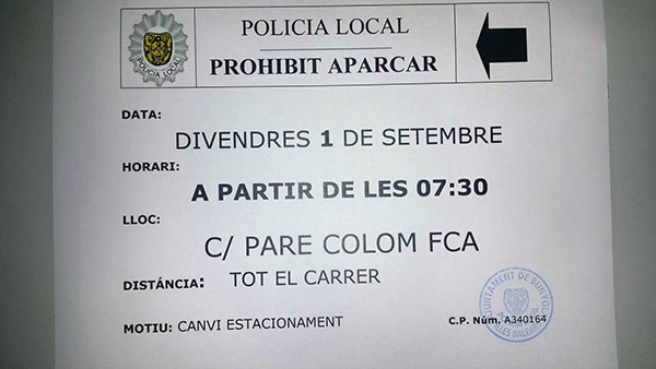 Canvis d'estacionament