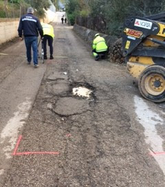 L'asfaltat al camí de son Serra