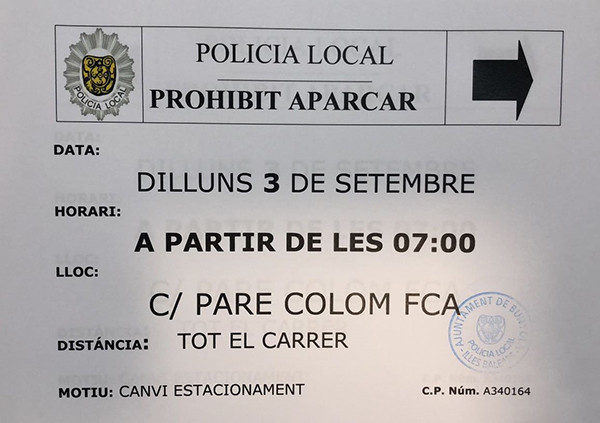 Canvi d'estacionament