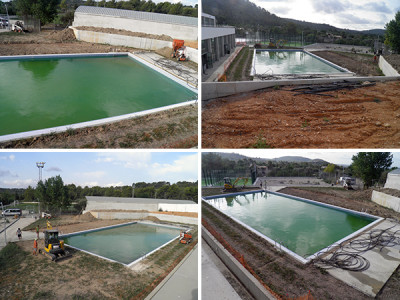 La piscina municipal, a les portes de la seva inauguració