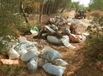 Abocaments incontrol·lats d'enderrocs a Bunyola