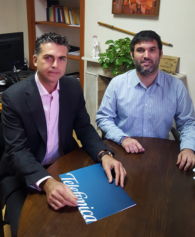 Telefónica presenta a l'Ajuntament el desplegament final d'instal·lació de fibra a Bunyola