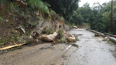 Les pluges fan mal al Coll de Sóller