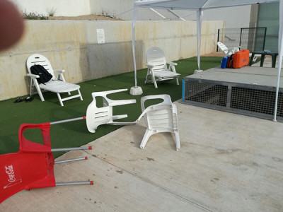 Vandalisme a la piscina municipal