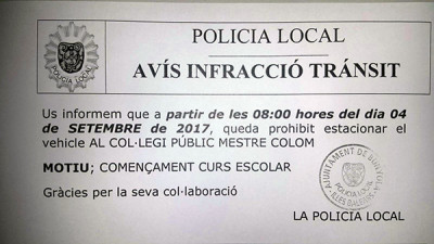 Prohibició d'aparcament