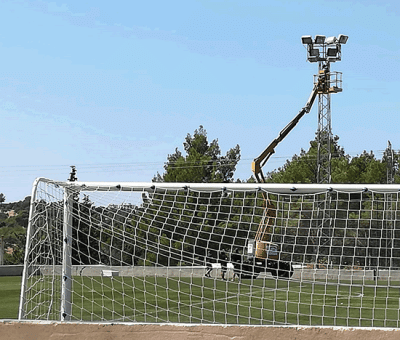 Canvi de focus al camp de futbol
