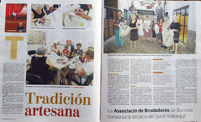 L'associació de randeres i brodadores de Bunyola a la revista Brisas