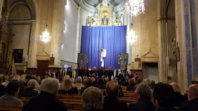Recepció a la Coral Aita Garayoa de sant Sebastià