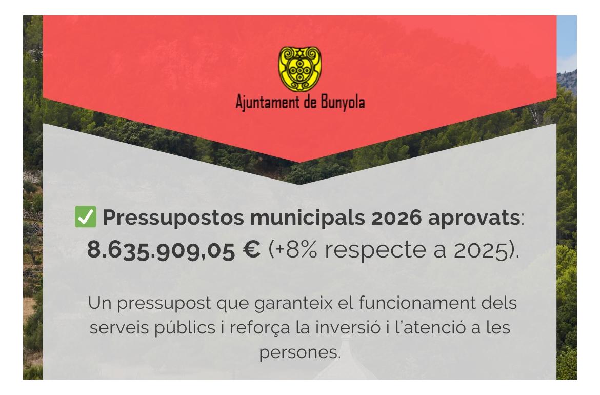 AVIS IMPORTANT BUNYOLA