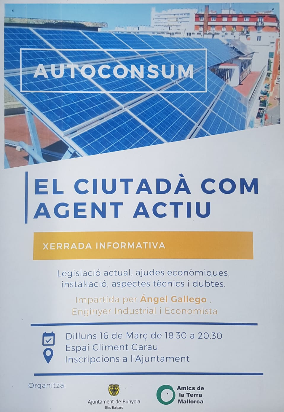 Autoconsum: xerrada informativa