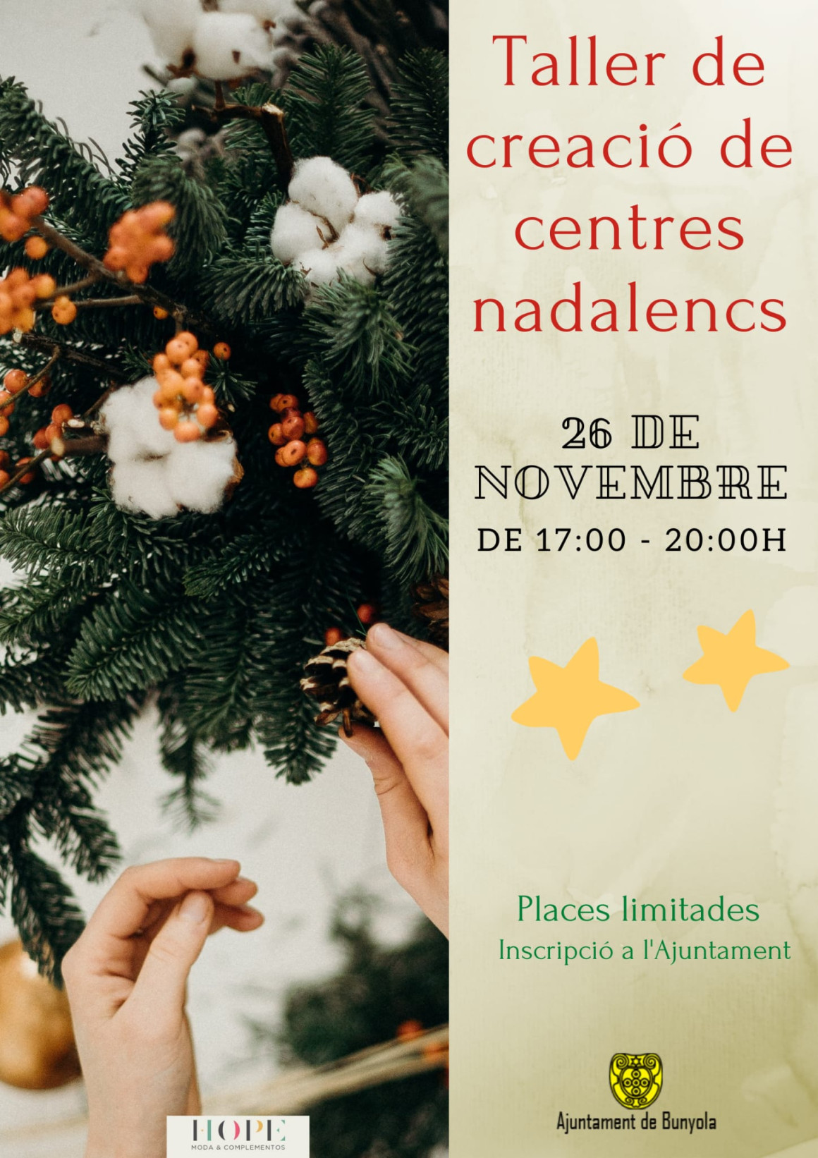 TALLER DECORACIÓ CENTRE DE NADAL 