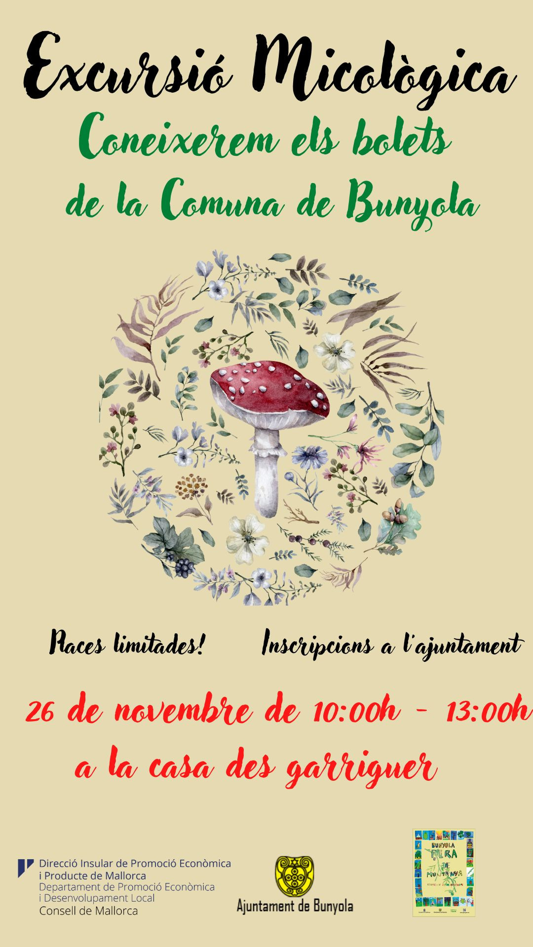 Excursió micològica a la Comuna de Bunyola