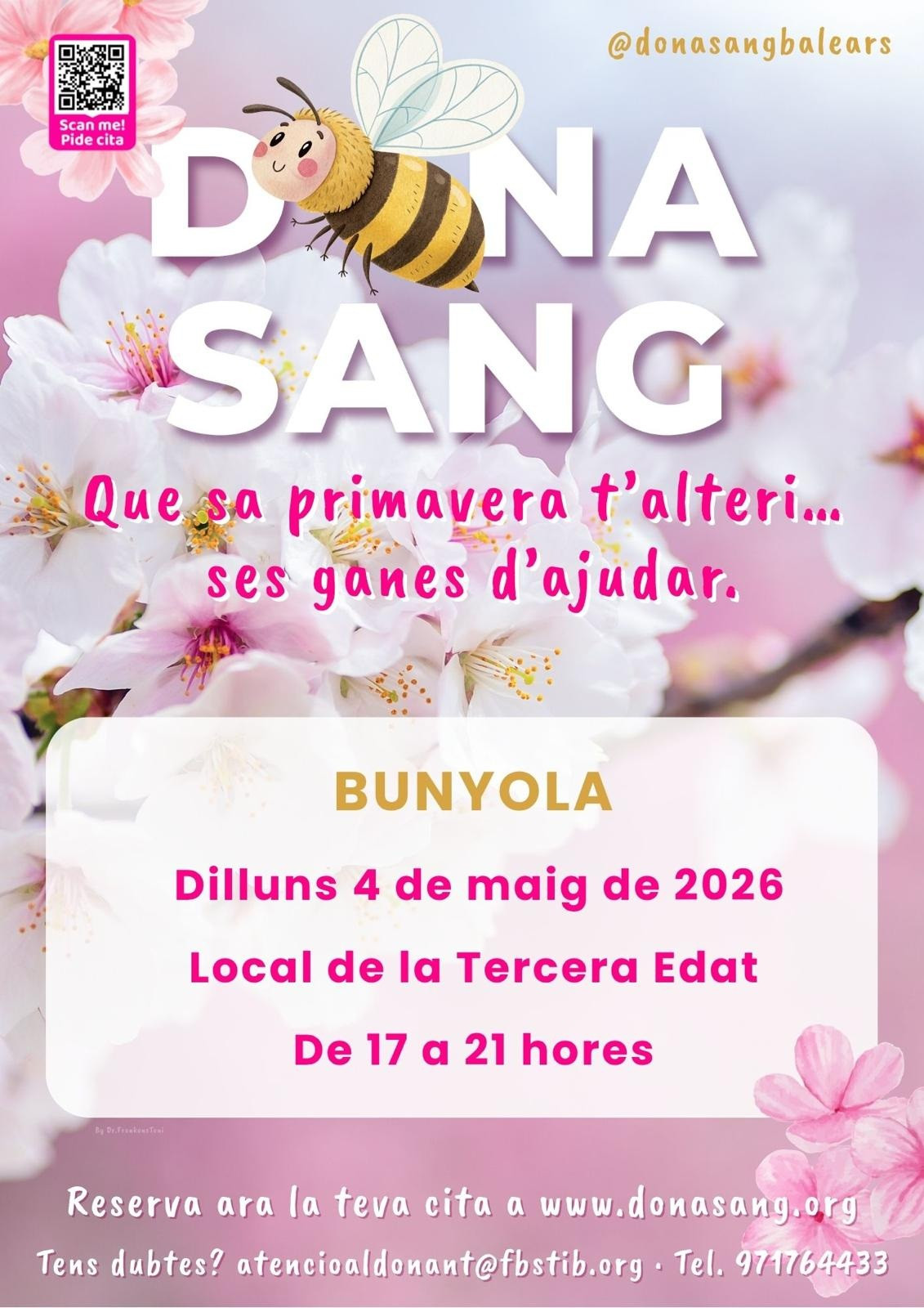 Vine a donar sang a Bunyola