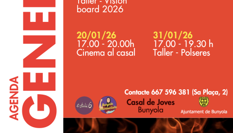 AGENDA DE GENER – CASAL DE JOVES DE BUNYOLA